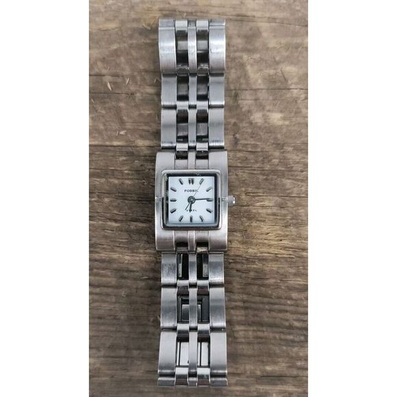 Ladies Fossil FS Steel Square Dial Stainless Steel  Watch - Picture 5 of 9